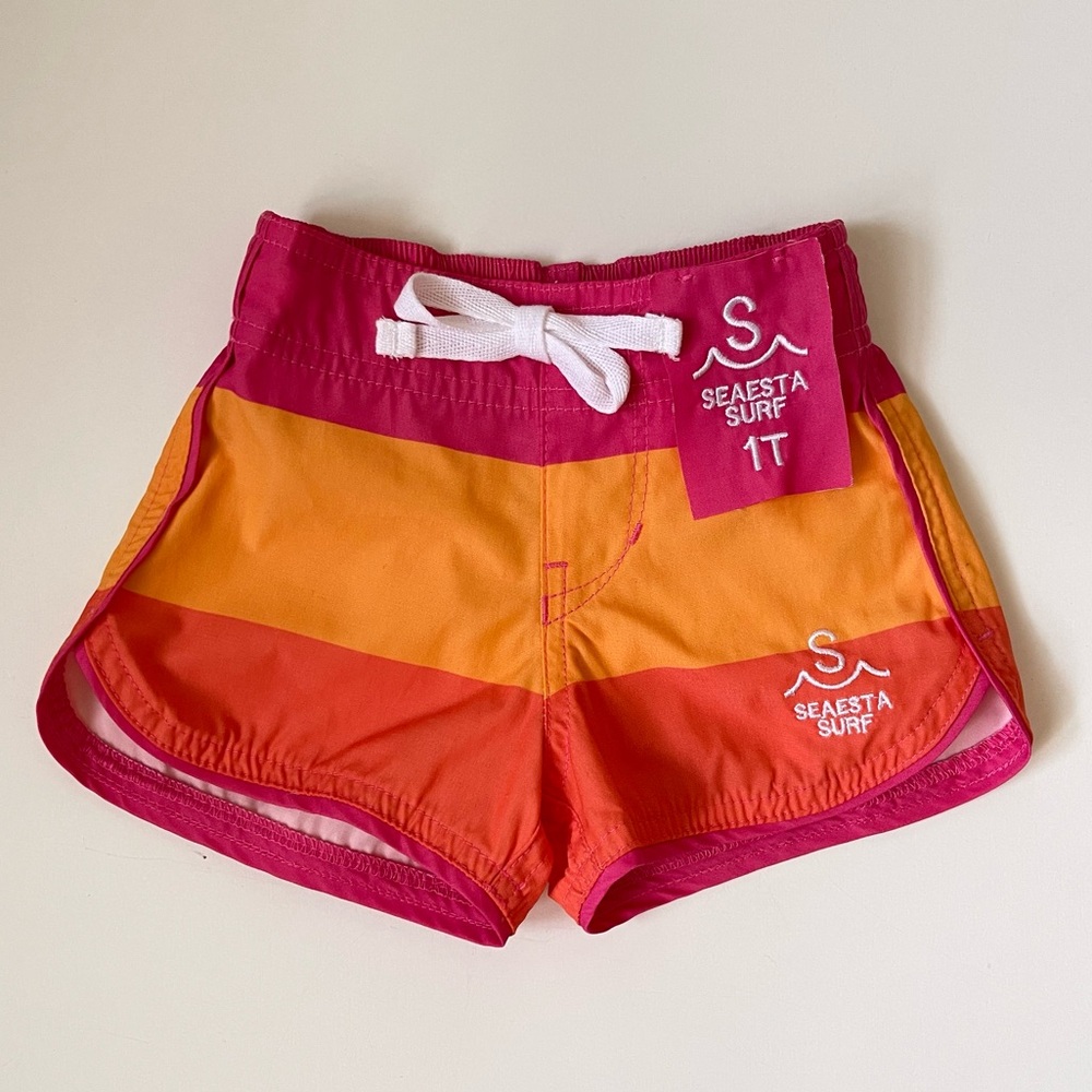 Seaesta Surf Girls Scallop Retro Flare Boardshorts - Triple Sccop - Size 1T